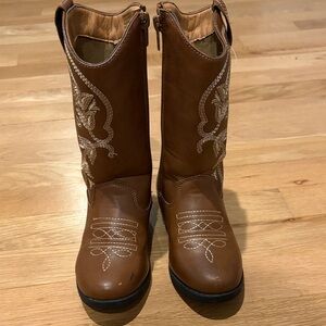 Brown Embroidered Cowboy Boots